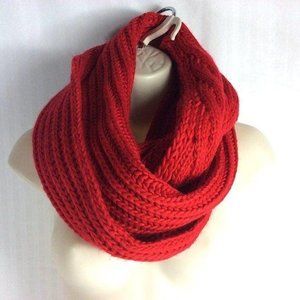 4/$25 BP Scarf Infinity Chunky Knit Red Womens‎ One Size